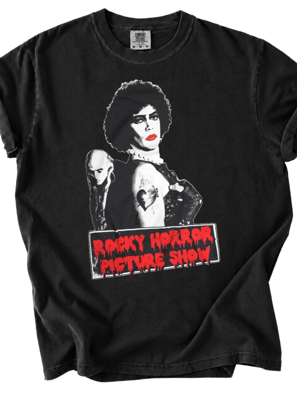 Rocky Horror Picture Shop Black Graphic Tee - Classic Short Sleeve